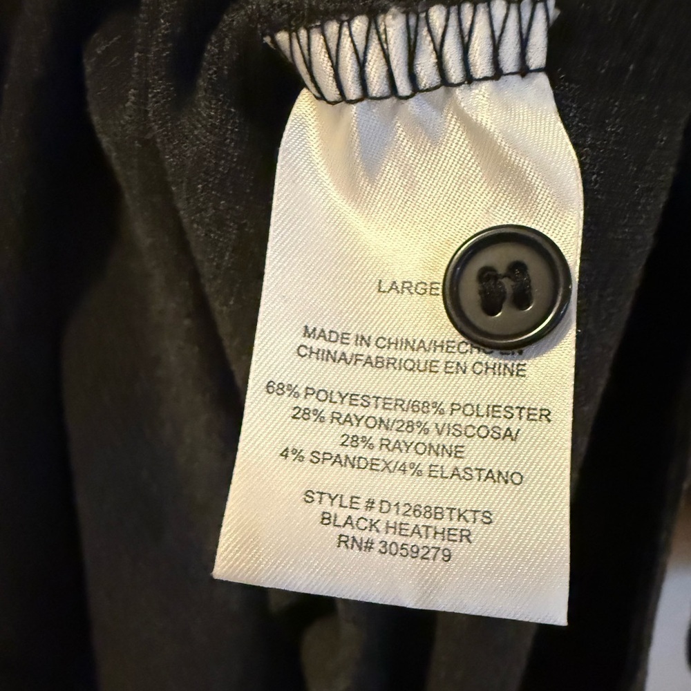 NWT Thread & Supply Charcoal Leslie Button-Up Shirt Dress, Size L - Picture 7 of 10